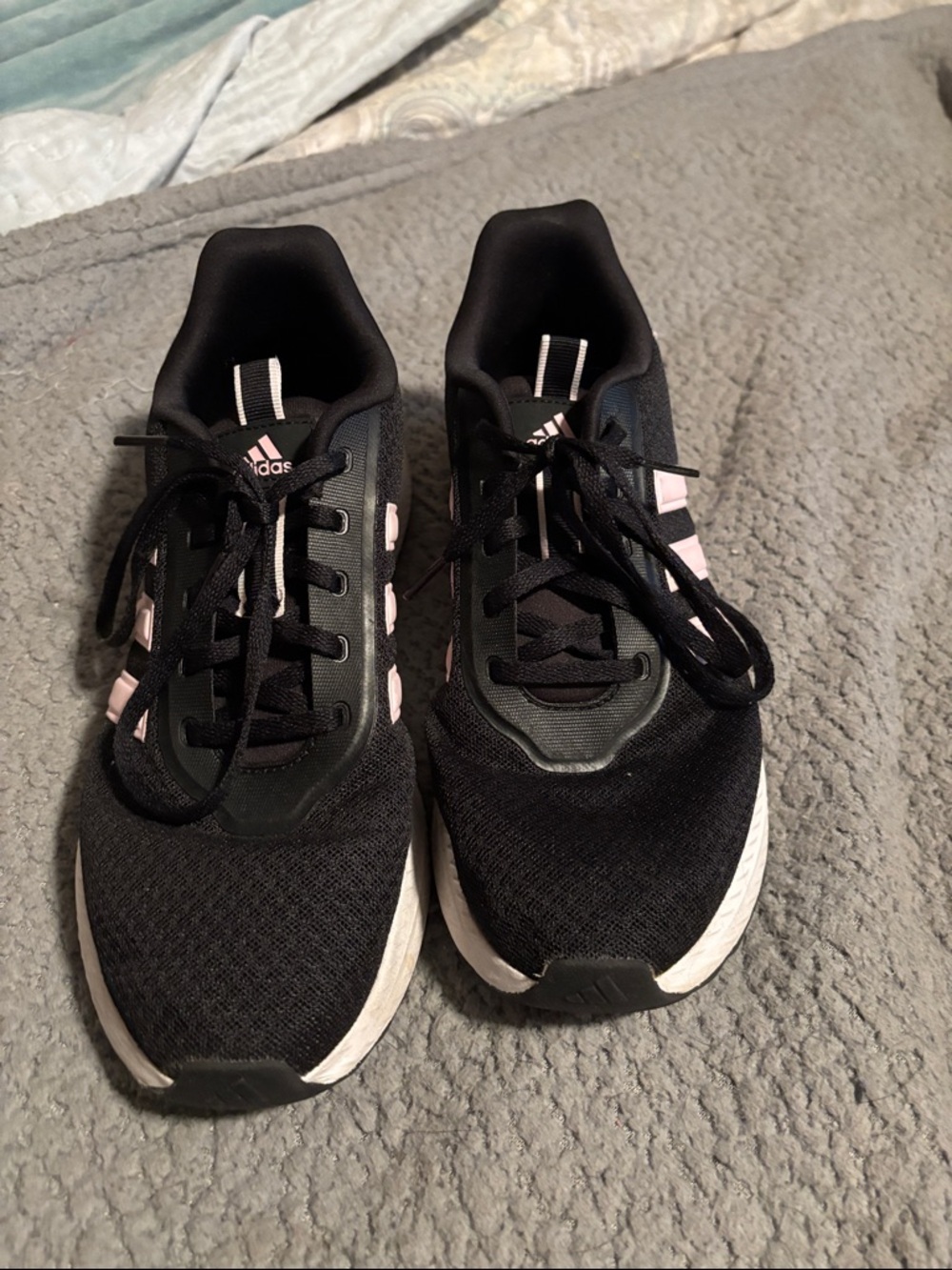 adidas Black & Light Pink Women’s Athletic Running Shoes